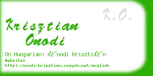 krisztian onodi business card